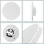 Applique a Led in Metallo Bianca da 6,5W 3000k Luce Calda D. 18cm