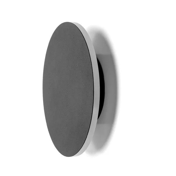 Applique a Led in Metallo Nera da 12W 6500k Luce Fredda D. 25cm