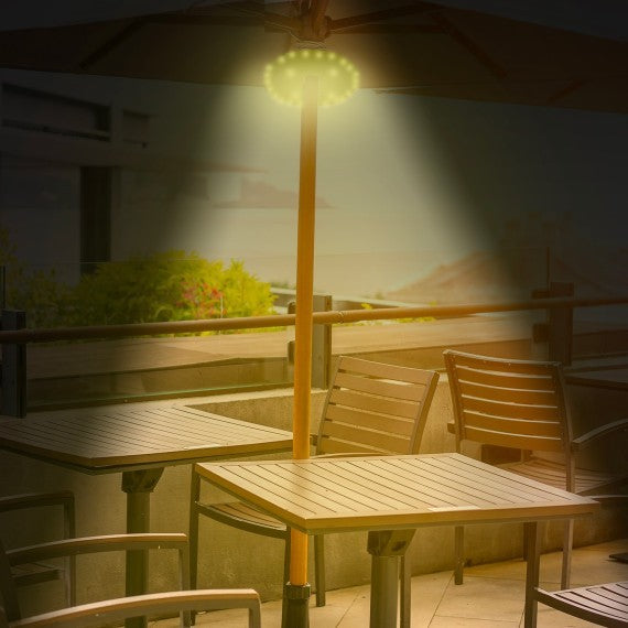 Luce da Ombrellone 24 + 4 LED Funziona con 4 pile AA non Fornite
