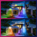 Faro Proiettore Led 10W Nero IP65 RGB Luce Regolabile e Dimmerabile con Telecomando