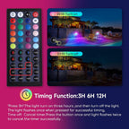 Faro Proiettore Led 10W Nero IP65 RGB Luce Regolabile e Dimmerabile con Telecomando