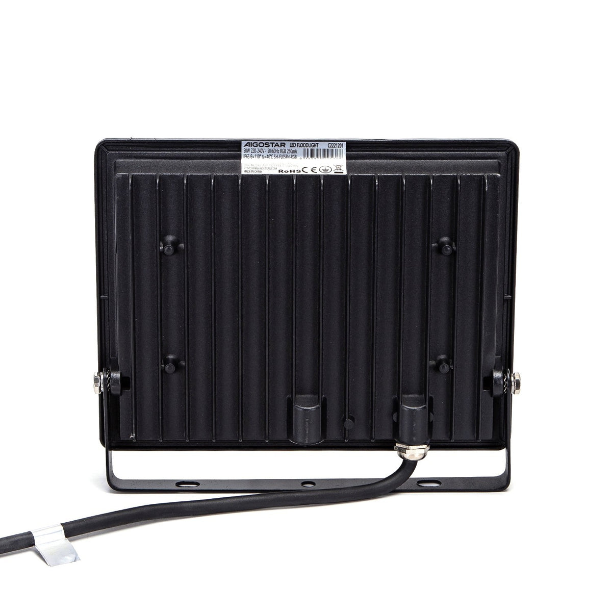 Faro Proiettore Led 50W Nero IP65 RGB Luce Regolabile e Dimmerabile con Telecomando
