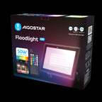 Faro Proiettore Led 50W Nero IP65 RGB Luce Regolabile e Dimmerabile con Telecomando