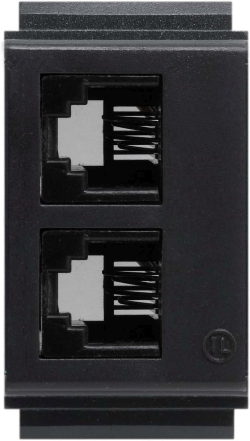 Presa Telefonica Doppia RJ11 Feb Serie TL Compatibili Bticino Living Classic
