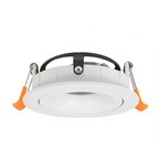 Portafaretto Ghiera 3D Orientabile Tonda Bianca Foro 95mm In Alluminio FSL