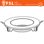 Portafaretto Ghiera Tonda Orientabile Bianca Foro 90mm In Alluminio FSL