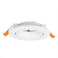 Portafaretto Ghiera Tonda Orientabile Bianca Foro 90mm In Alluminio FSL