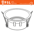 Portafaretto Ghiera Orientabile Tonda Nera Foro 83mm In Alluminio FSL