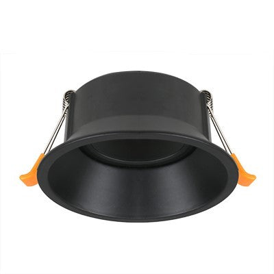 Portafaretto Ghiera Orientabile Tonda Nera Foro 83mm In Alluminio FSL