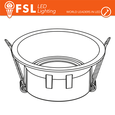 Portafaretto Ghiera Orientabile Tonda Bianca Foro 83mm In Alluminio FSL
