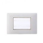 Placca Copertura Stagna Idrobox 3 Moduli Grigia IP55 Compatibile Vimar Plana
