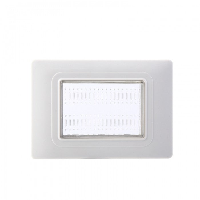 Placca Copertura Stagna Idrobox 3 Moduli Grigia IP55 Compatibile Vimar Plana