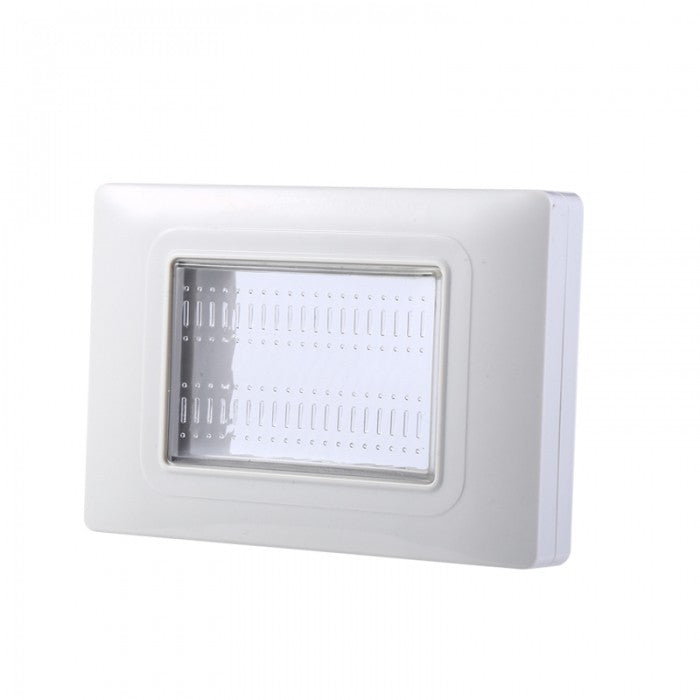 Placca Copertura Stagna Idrobox 3 Moduli Grigia IP55 Compatibile Vimar Plana