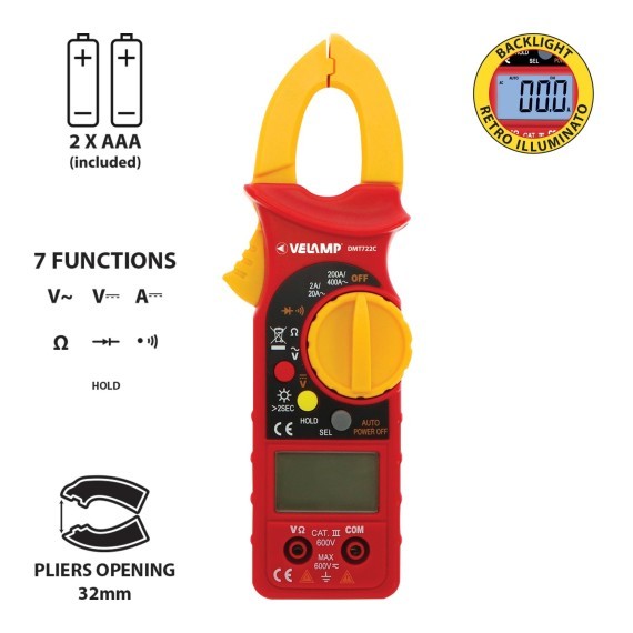 Pinza Amperometrica Professionale 7 in 1