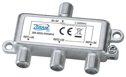 Divisore da Interno Dtt-Sat 1 Ingresso 3 Uscite 5-2400mhz Zodiac