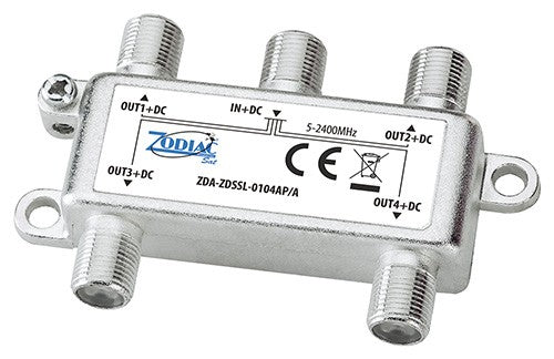 Divisore da Interno Dtt-Sat 1 Ingresso 4 Uscite 5-2400mhz Zodiac