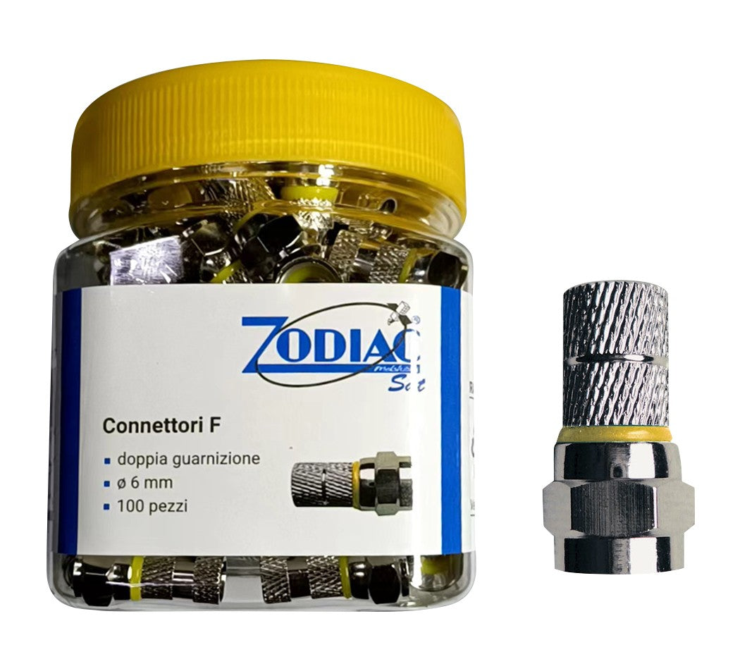 Connettori Antenna F in Barattolo F 6 mm C-ORING Zodiac