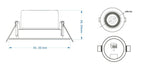 Downlight Led Da Incasso Rotondo Orientabile 7W CCT Foro ø70mm 560 Lumen