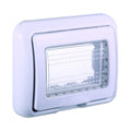 Placca Idrobox 3 Moduli Bianca IP55 Compatibile Bticino Living Light