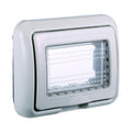 Placca Idrobox 3 Moduli Grigio IP55 Compatibile Bticino Living Light