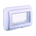 Placca Idrobox 4 Moduli Bianca IP55 Compatibile Bticino Living Light