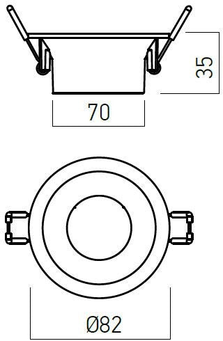 Faretto Da Incasso Fisso Tondo Bianco Per GU10 GU5.3 XKONE Arelux