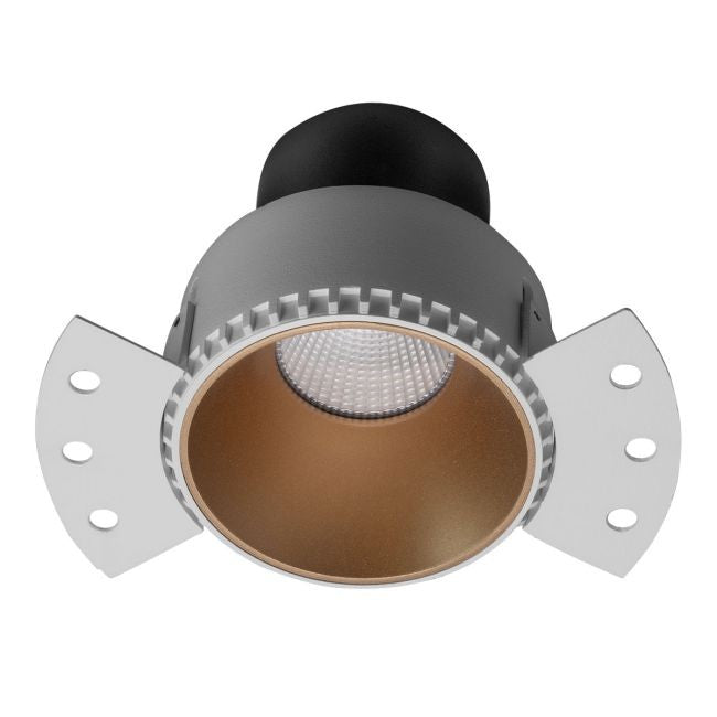 Faretto Da Incasso Rotondo XPOLI Arelux Bianco/Oro Per GU10 o GU5.3