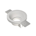 Portafaretto Incasso Tondo Conico in Gesso Ceramico Alette Regolabili