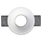 Portafaretto Incasso Tondo Conico in Gesso Ceramico Alette Regolabili