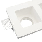 Portafaretto da Incasso in Gesso Ceramico Doppio Alto con Vetro