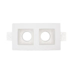 Portafaretto da Incasso in Gesso Ceramico Doppio Alto con Vetro