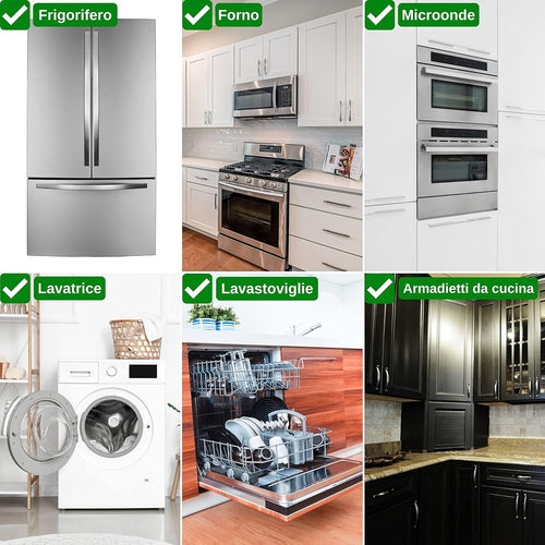 Blocco di Sicurezza Ruotabile per Sportello del Forno e Ante - Set 2 Pz