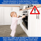 Blocco di Sicurezza Ruotabile per Sportello del Forno e Ante - Set 2 Pz