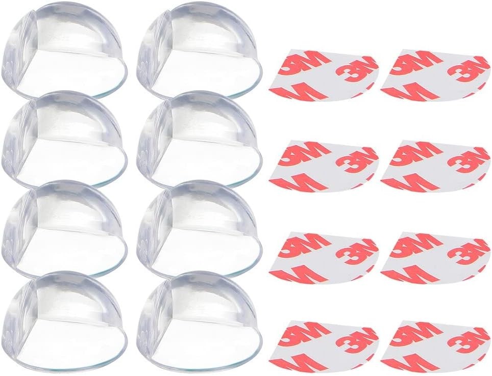 Paraspigoli Adesivo Protezione Angoli Arrotondati in Silicone - Set 8 Pz