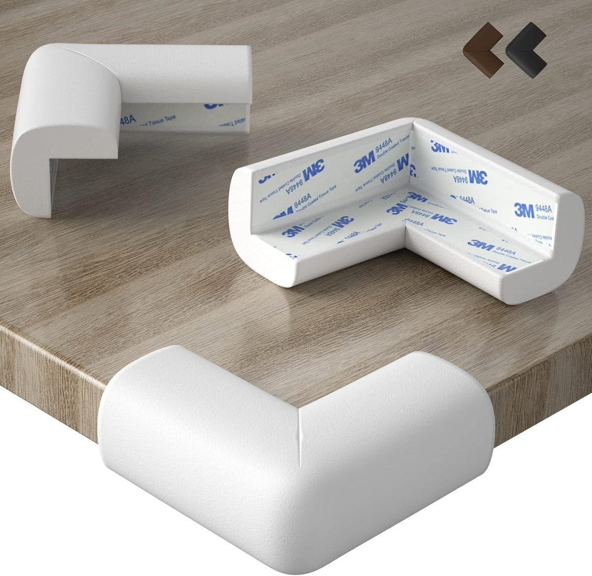 Paraspigoli Adesivo in NBR Parabordi Atossico Grigio - Set 4 Pz
