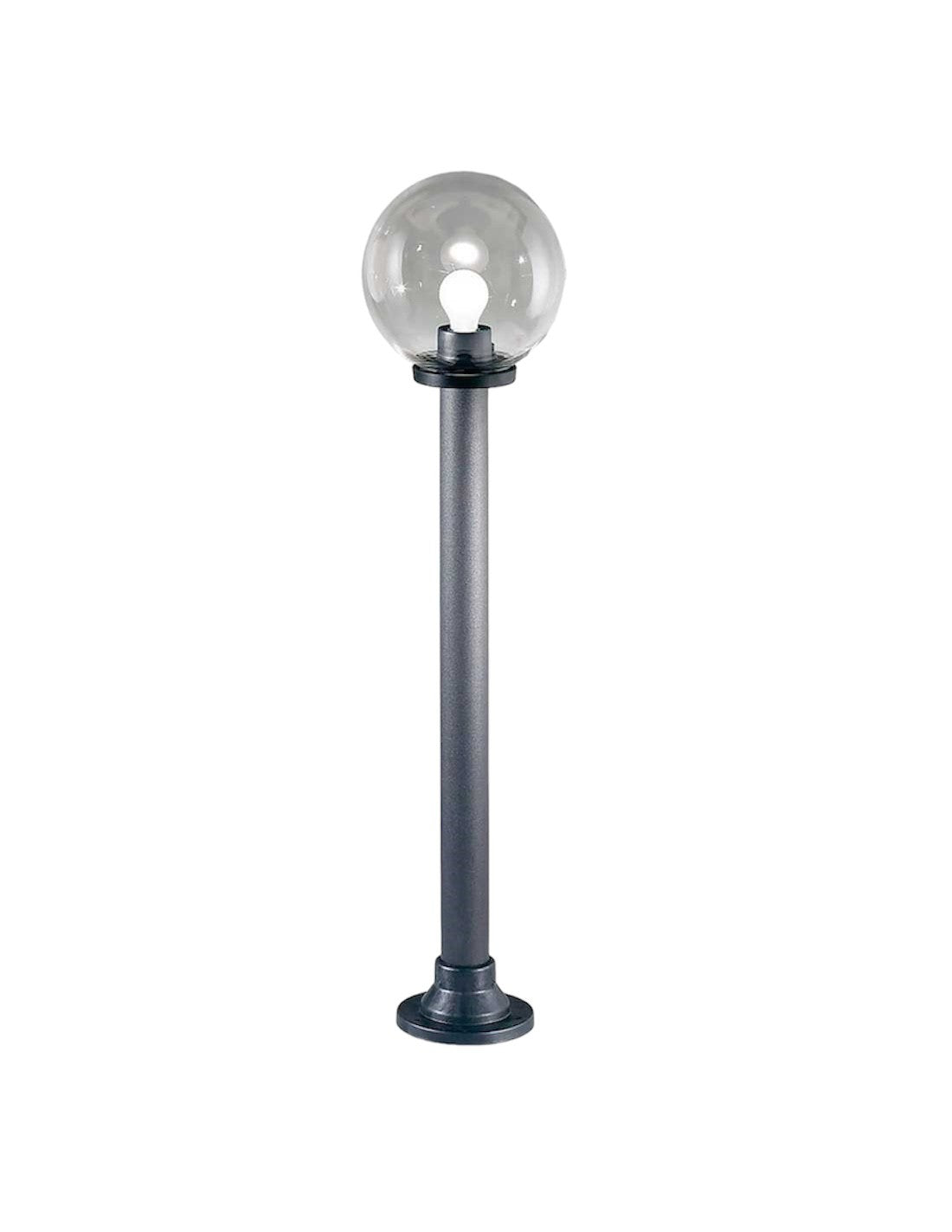 Lampione Globo Sfera Da Giardino in ABS 225cm D. 30 cm Trasparente
