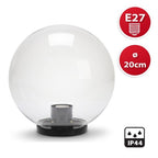 Ricambio Sfera Globo Trasparente D.200mm + Base per palo da 60mm