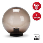 Ricambio Sfera Globo Fumè D.200mm + Base per palo da 60mm