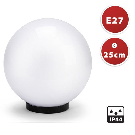 Ricambio Sfera Globo Bianca Opale D.250mm + Base per palo da 60mm
