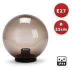 Ricambio Sfera Globo Fumè D.250mm + Base per palo da 60mm
