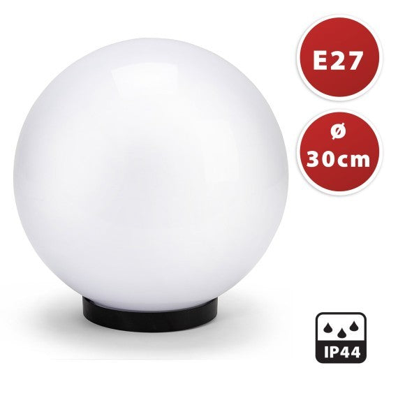 Ricambio Sfera Globo Bianca Opale D.300mm + Base per palo da 60mm