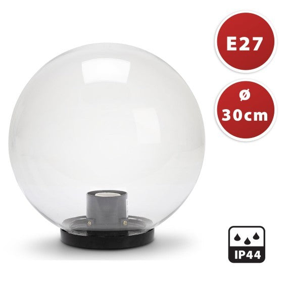 Ricambio Sfera Globo Trasparente D.300mm + Base per palo da 60mm