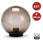 Ricambio Sfera Globo Fumè D.300mm + Base per palo da 60mm