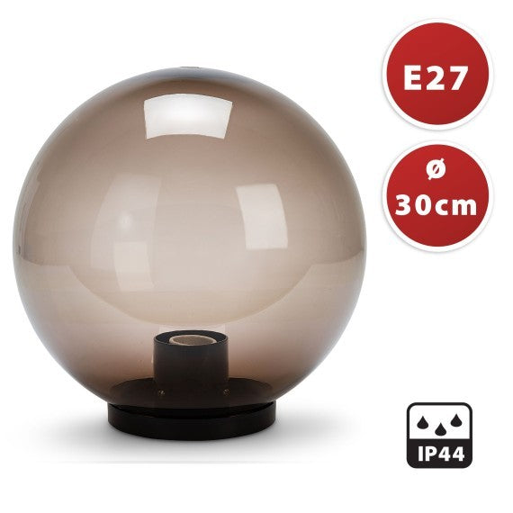 Ricambio Sfera Globo Fumè D.300mm + Base per palo da 60mm