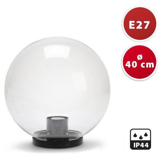 Ricambio Sfera Globo Trasparente D.400mm + Base per palo da 60mm