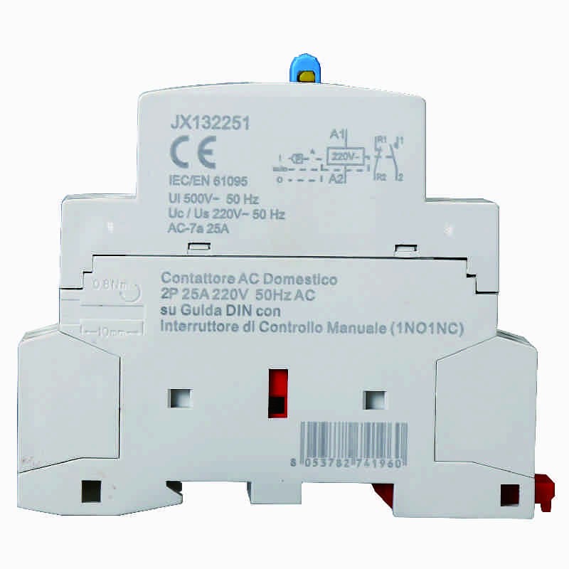 Ettroit Contattore AC Domestico 2P 25A 220v 50hz AC (1NO1NC) JX132251