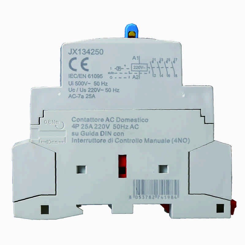 Ettroit Contattore Domestico 4P 25A 220v 50hz AC (4NO) JX134250