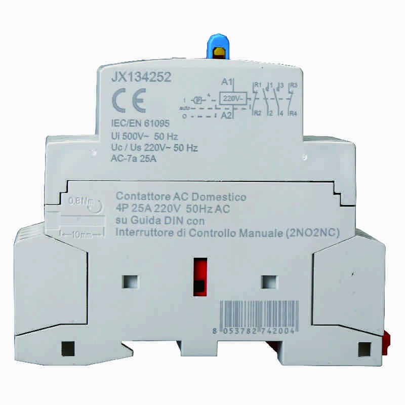 Ettroit Contattore Domestico 4P 25A 220v 50hz AC (2NO2NC) JX134252
