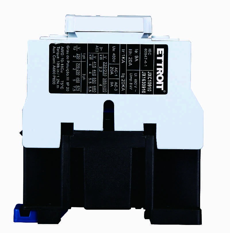 Ettroit Contattore AC 24V 50/60Hz Bobina 3P 3 Poli NA Ie 9A Ue 380V JX1630910