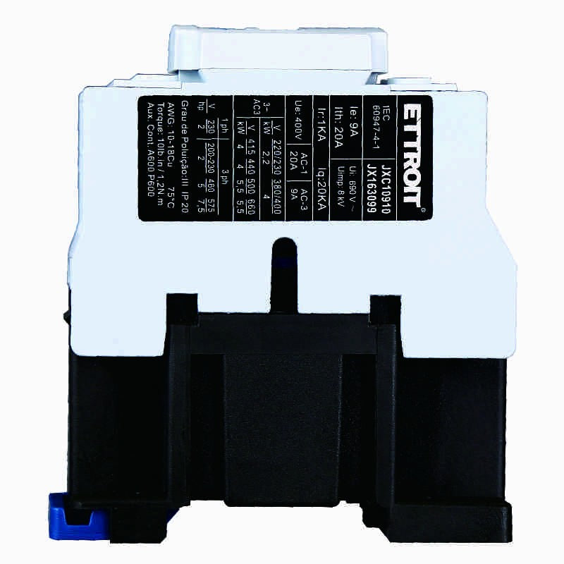 Ettroit Contattore AC 220V 50/60Hz Bobina 3P 3 poli NA Ie 9A Ue 380V JX163099